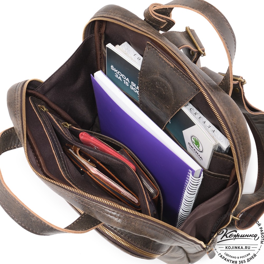  Кожаный рюкзак "Артур" (коричневая наппа) 